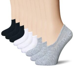 BERING Women’s No Show Socks 6-9 Pairs Thin Cotton Flats Loafers Boat