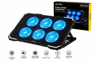Ant Esports NC230 Gaming Notebook Cooler for 10–17 Inch Laptops | Cooling Pad with 6 Fans RGB | USB Powered Silent Fan | Adjustable Height Cooling Stand | Compatible with MacBook, PS5 & PS4