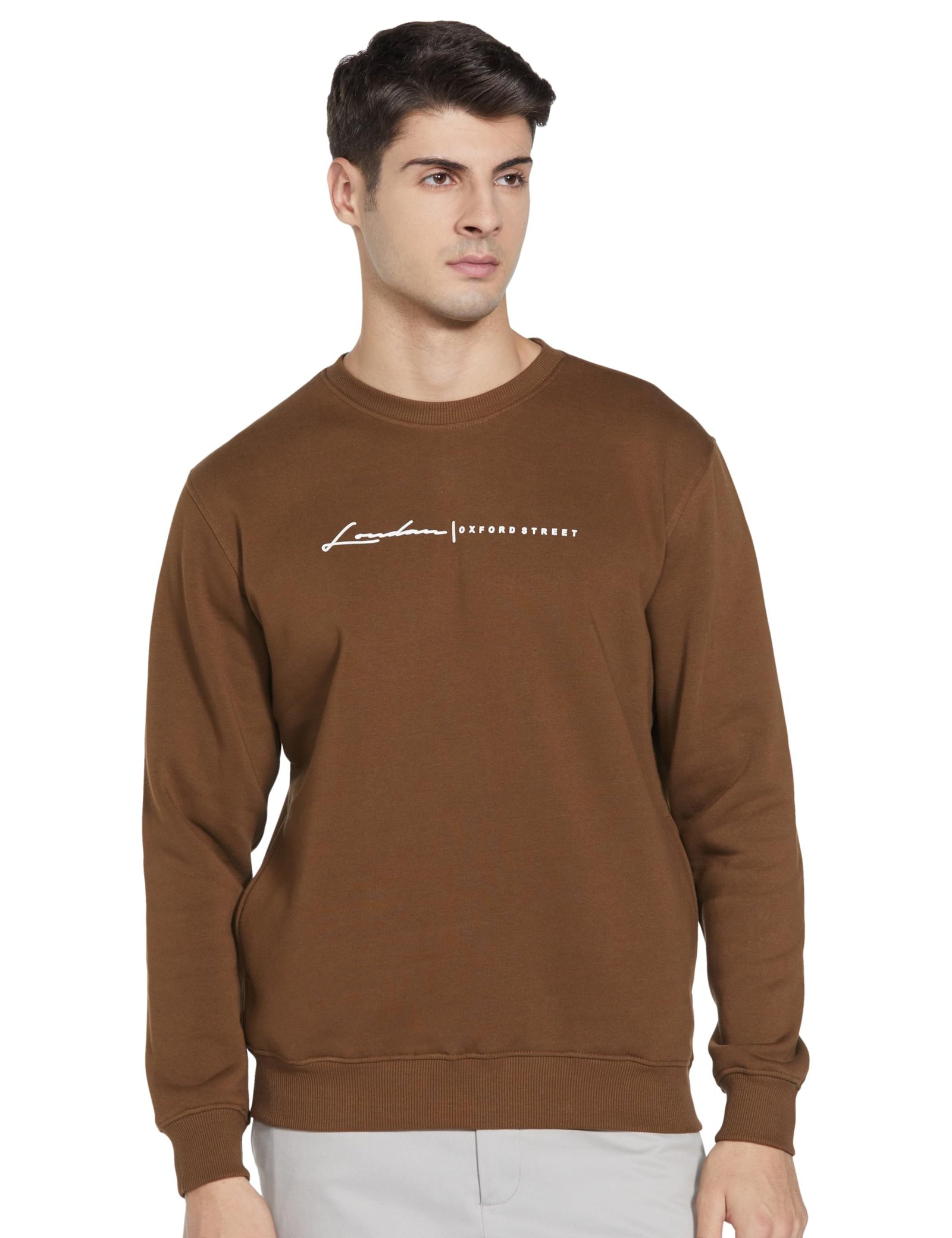 Qube By Fort Collins Men’s Cotton Crew Neck Sweatshirt