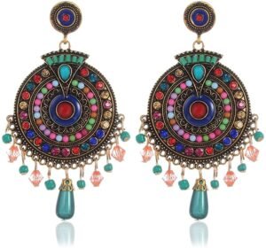 YouBella Jewellery Bohemian Multi-Color Earrings for Girls and Women