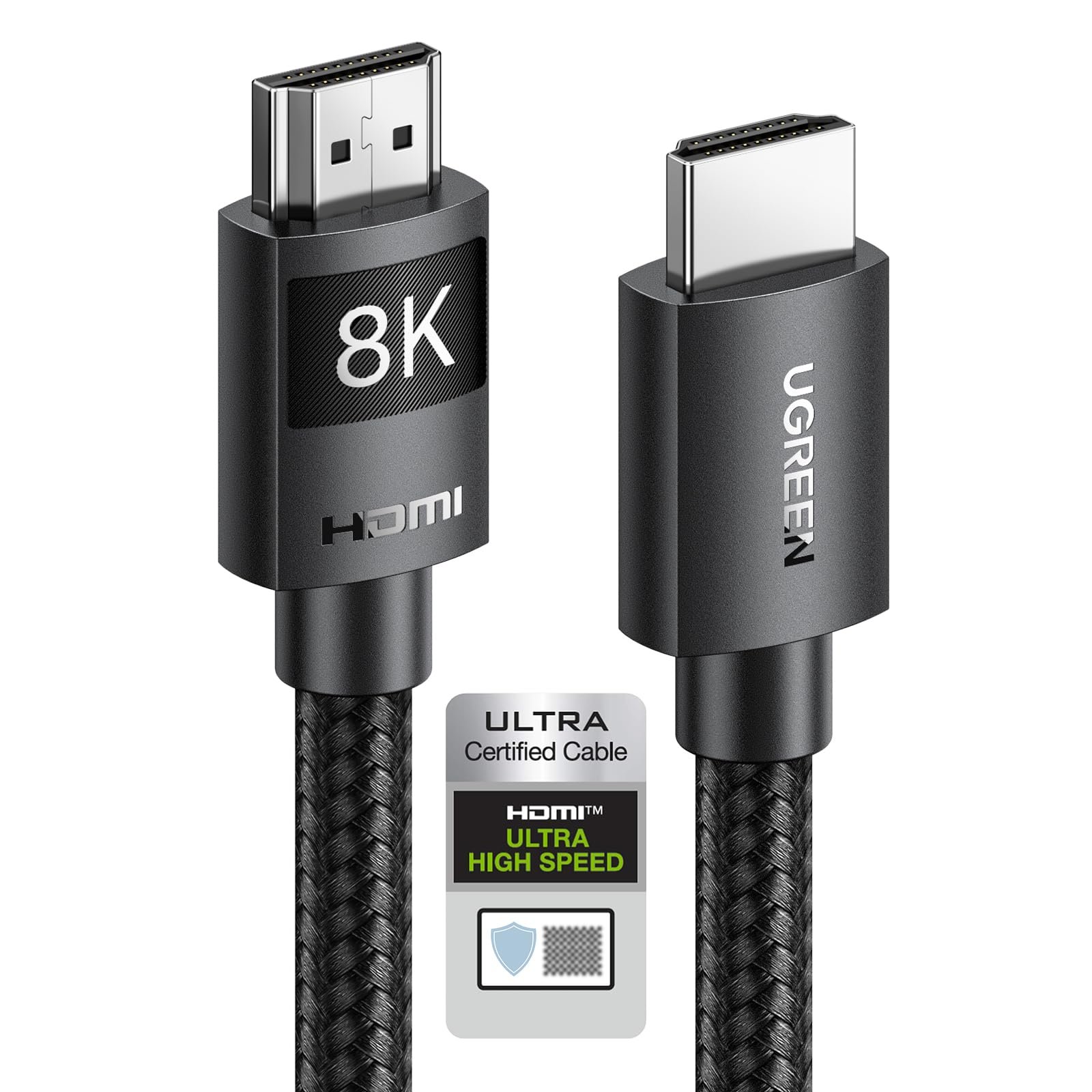 UGREEN HDMI 2.1 Cable Certified 8K 2M Ultra High Speed HDMI Cord 48Gbps