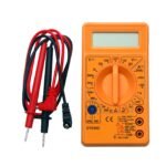 Electronic Spices Small Digital Multimeter, Multipurpose Electric meter Yellow/Red
