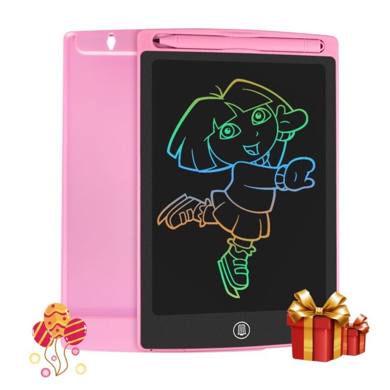 HOMESTEC Plastic LCD Color Writing Tablet, Digital Whiteboard For Noting Reminders Write Or Drawing (8.5 Inches, Pink)