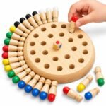 Toy Imagine Wooden Color Memory Chess Game for Kids Age 3+ | Wooden Memory Match Stick Chess Board Game | Brain Puzzle Toy for Boys, Girls & Adults | Montessori Learning & Family Game