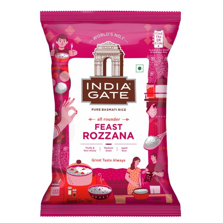 India Gate Rozana Raw and Aged Basmati Rice 1Kg