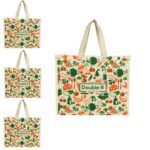 DOUBLE R BAGS Reusable Heavy Duty Waterproof Shopping Bag with Long Handles | Large Grocery, Vegetable & Kitchen Storage Carry Bag | Multipurpose Jhola/Thela | Durable Reusable Tote Bag for Daily Use