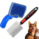RvPaws 2 in 1 Pet Comb Pack Adjustable Dog/Puppy Brush/Pet Comb for Grooming Cum Massager and Safety from Mites/Lice/Ticks Combo Pack of 2 Comb Large Size