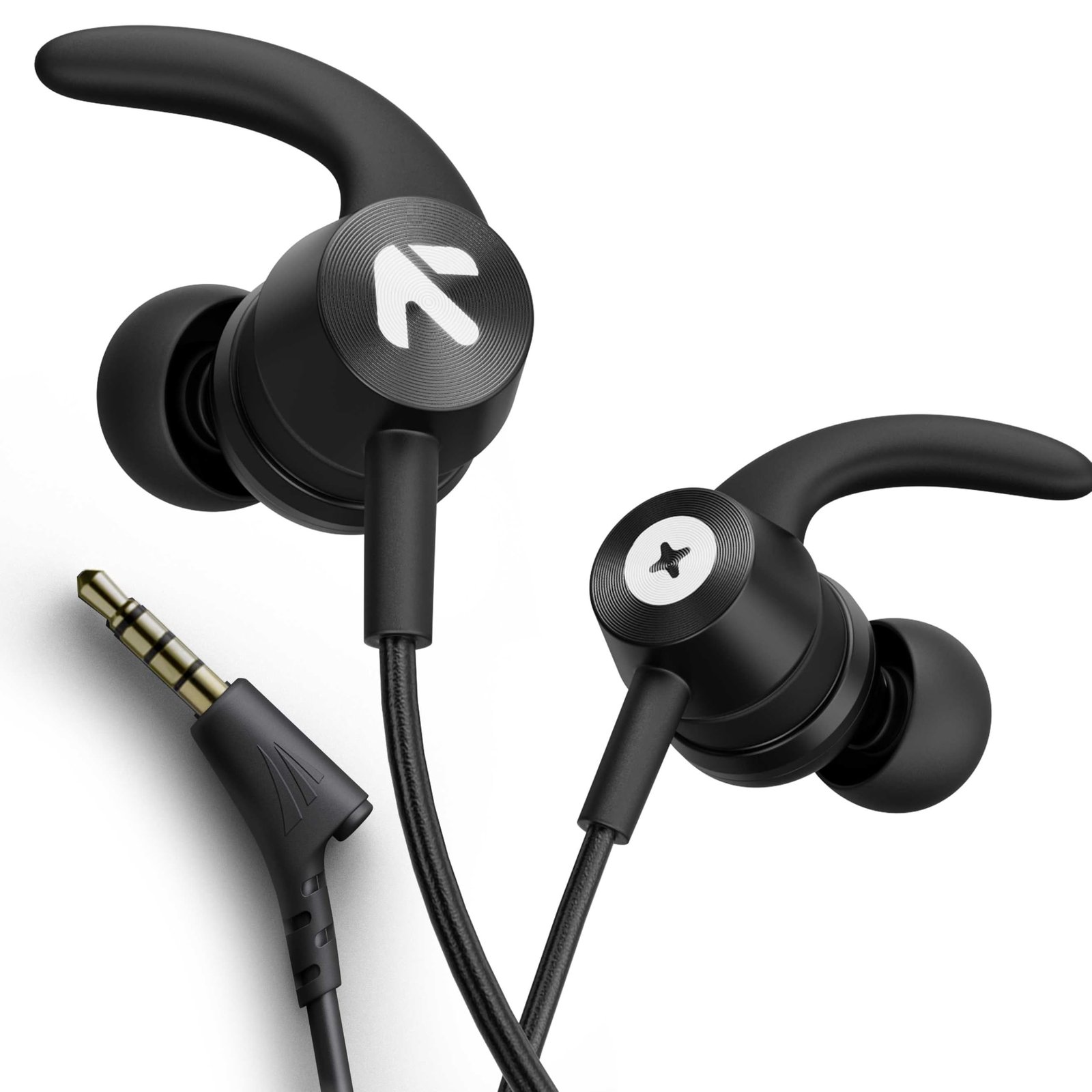 GOBOULT BassBuds X1 in-Ear Wired Earphones with 10mm Extra Bass Driver and HD Sound with mic (Black)