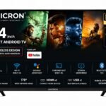 UNICRON 24 inch smart tv Android Frameless HD LED TV | WiFi Enabled | Built-in Apps Compatible (YouTube, Netflix, Prime Video) | HDMI, USB Connectivity | Screenmirror | Slim & Stylish |