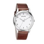 Sonata Quartz Analog White Dial Brown Leather Strap Watch for Men – NT7135SL03