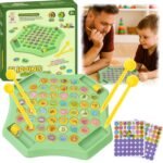 Toy Imagine Animal Memory Flip Chess Game | Montessori Matching Board Games with Animal & Fruit Tokens | Educational Brain Teaser Development Activities for Kids & Families, Multicolor