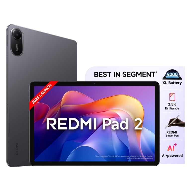 Redmi Pad 2, 11-inch (27.94 CM CM), LCD Display – 2.5K Sharp & Clear, 4GB RAM, 128GB ROM, Wi-Fi, Quad Speakers, Dolby Atmos, Graphite Grey, AI Enabled