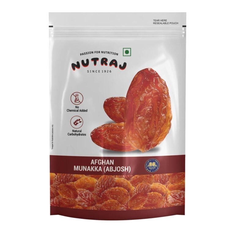 Nutraj Afghan Munakka 400 Gram (200 Gram x 2) Pouch | Abjosh Raisin | Dry Fruits and Nuts | Grocery Items.