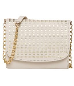 ADISA Crossbody Bag for Women – Laser Cut Sling Bag with Gold Chain, Stylish Women’s Cross body Handbag for Girls, Faux Leather Shoulder Bag