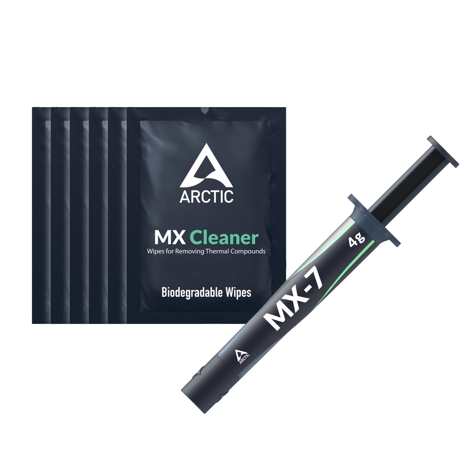 Arctic MX-7 Thermal Paste 4g with MX-Cleaner | High-Performance CPU GPU Laptop Cooling Compound | Non-Conductive | Long-Lasting Formula