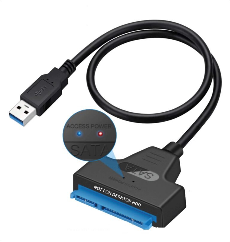 pibox India – USB 3.0 to 2.5″ SATA III Hard Drive Adapter 0.5 M Long Cable w/UASP – SATA to USB 3.0 Converter for SSD/HDD – Hard Drive Adapter Cable – 50 cm – 2.5 inch HDD