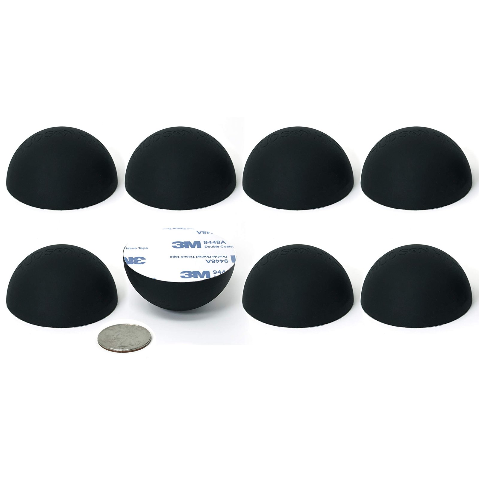 Hudson Hi-Fi Speaker Isolation Feet (8-Pack, 2″) – Adhesive Silicone Anti-Vibration Pads for Speakers, Turntables, Subwoofers & Amplifiers, Supports 30-50 lbs Per Pad