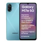 Samsung Galaxy M17e 5G Mobile (Blitz Blue, 4GB RAM, 128GB Storage, Monster 6000mAh Battery) | 120 Hz Refresh Rate | IP54 Rating | 6 Gen OS Upgrades | 50MP Dual Camera | Knox Security | AI