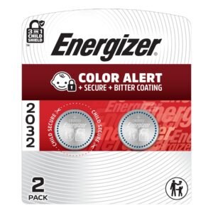 Energizer 2032BP-2 Battery Lithium Coin Cell 3V 240 mAh 20mm Dia. x 3.2mm H 3 g 2032 AD