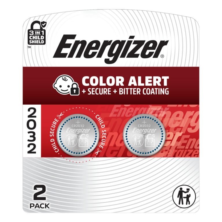 Energizer 2032BP-2 Battery Lithium Coin Cell 3V 240 mAh 20mm Dia. x 3.2mm H 3 g 2032 AD