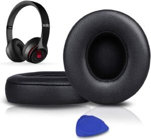 SoloWIT Earpads for Beats Solo 3 & Solo 2 On-Ear Headphones – Black
