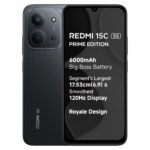 Redmi 15C 5G Prime Edition (Midnight Black, 6GB + 128GB) | Massive 6000mAh Battery | Segment’s Largest 17.53cm Display Up to 120Hz | MediaTek Dimensity 6300 | 33W Fast Charging | 50MP AI Dual Camera