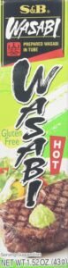 S&B Foods Inc Foods Japanese Horseradish Wasabi Tube, 43G,0.05 Pounds | Ideal For Korean, Japanese, Chinese & Asian Cuisine | Non-Fried Ramen Noodles, Convenient Pantry Staple for Lunch, Dinner and Snacks
