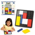 Kidology Color Block Logic Puzzle Game for Kids 3+ Years | Brain Teaser Board Game for Adults with 88 Challenge Cards | 4 Difficulty Levels | STEM Learning Toy for Focus, Reasoning & Problem Solving