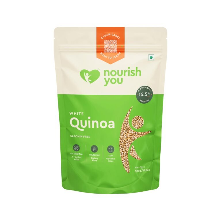 Nourish You White Quinoa Seeds 500g | Raw Healthy Super Food | Gluten Free | Saponin Free | High Protein & Fiber | Diet Food | 100% Wholegrain Cereal