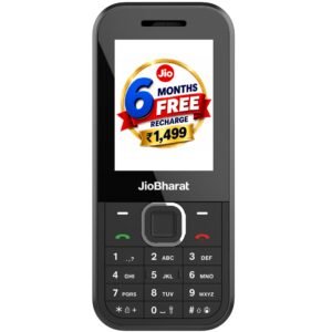 JIO JioBharat B2 4G Keypad Phone with 6 Months Free Recharge | Safety Shield Feature | JioTV | JioHotstar | JioSaavn | JioPay (UPI & SoundPay) | Powerful 2000mAh Battery | Black | Locked Network