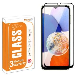 OpenTech® Military-Grade Tempered Glass Screen Protector Compatible For Samsung Galaxy M15 5G / F15 5G / A15 5G / A15 4G (6.5 Inches) With Edge To Edge Coverage And Easy Installation Kit for Smartphone