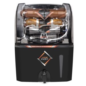 Kinsco Aqua Punch 15 Litre Copper + RO + UV + UF + TDS Adjuster Pure Copper Water Purifier Dispenser Machine, Black (With Free Pre Filter)