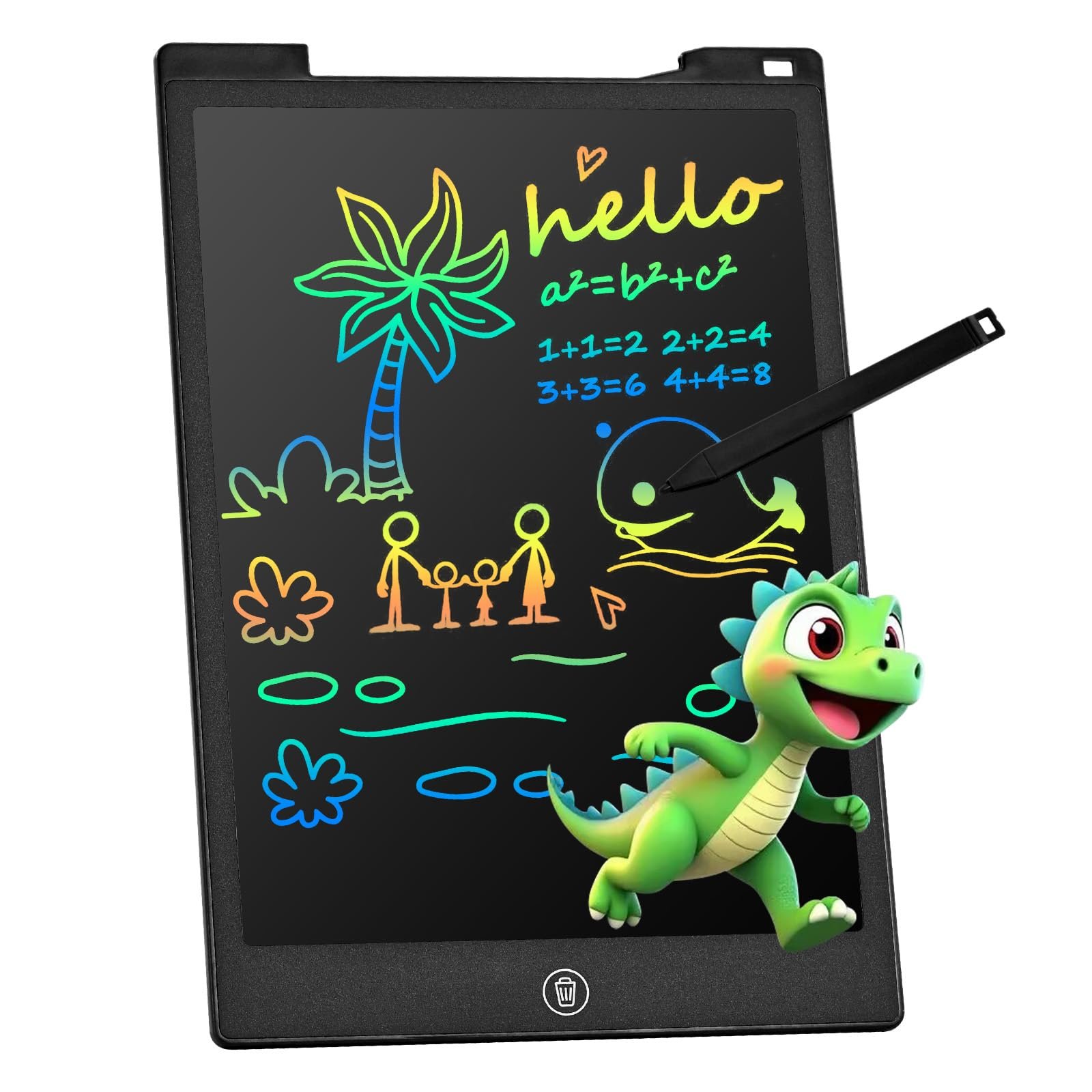 PINKCAT 12 Inch LCD Graphic Writing Board Portable Digital Drawing Board Ewriter Erasable Drawing Pad Writing Tablet for Children Adults Home School Outdoor Office