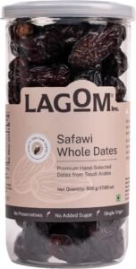 Lagom Safawi Whole Dates 500g | Premium Saudi Khajoor | Soft, Rich & Naturally Sweet | No Added Sugar, No Preservatives | Vegan, Gluten Free, Non-GMO