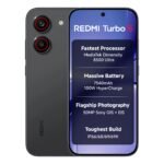 REDMI Turbo 5 (12GB + 256GB) Asphalt Black | Dimensity 8500 Ultra | 7540mAh Battery | 100W HyperCharge | Compact 16.75cm(6.59) 120Hz AMOLED Screen | 50MP Sony OIS Camera
