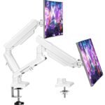 MOUNTUP Dual Monitor Arm for 22-32 inch Screens,Freelift White