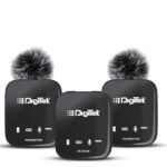 Digitek DWM-101 Wireless Microphone System with ANC Noise Reduction, 360° Sound Capture, Up to 12H Working Time, for DSLR Camera, Android & iOS Smartphones, Vlogging & Audio Recording