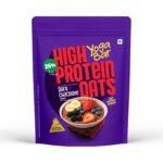 Yogabar 26g High Protein Oats 1kg , Dark Chocolate – Breakfast Cereal with Wholegrains, 26% Protein & No added sugar – Oats High Protein for Gym – Premium Protein Blend with Whey Protein Powder – with Goodness of Chia, Sunflower & Pumpkin Seeds & Probiotics for Absorption