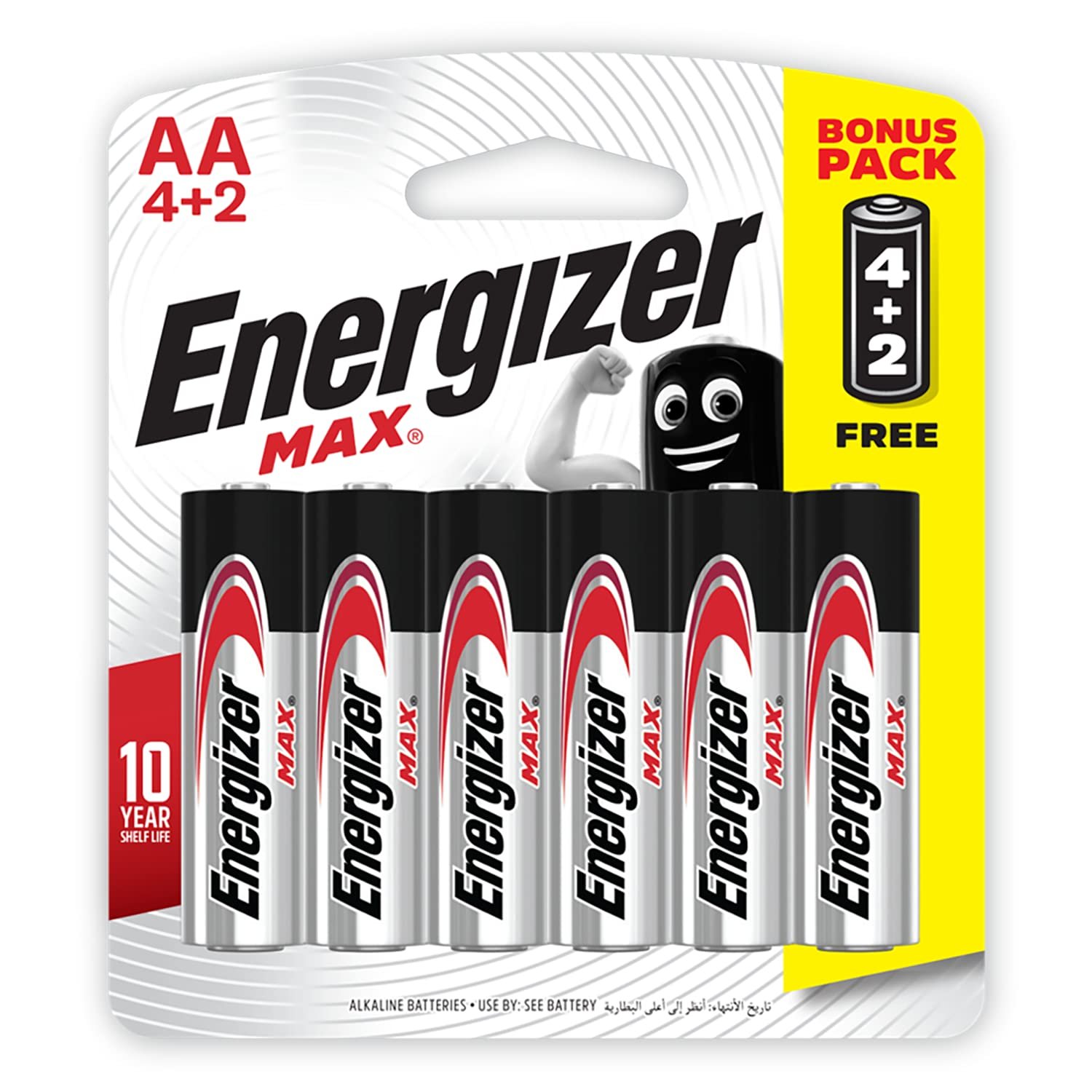 Energizer Max Alkaline AA Batteries – Pack of 6