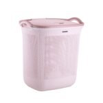 Amazon Brand – Solimo Honey comb Laundry Basket – (Small)-42 Litres-45.4 X 35.6 X 49.9 cm- Royal Light brown