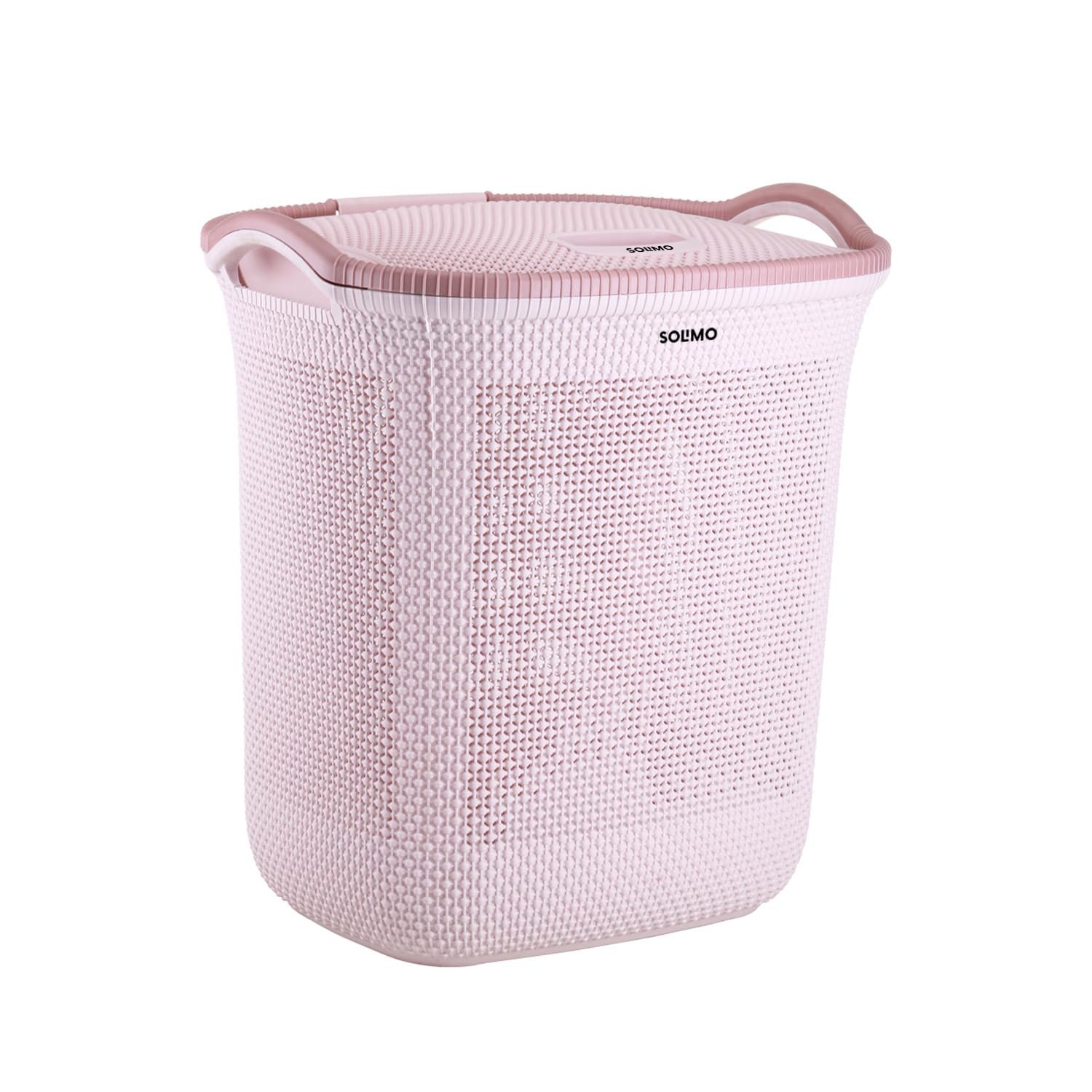 Amazon Brand – Solimo Honey comb Laundry Basket – (Small)-42 Litres-45.4 X 35.6 X 49.9 cm- Royal Light brown