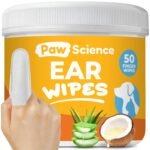 Paw Science Dog & Cat Ear Cleaner Wipes – Pet Finger Wipes for Cats & Dogs – Cleaning, Soothing, & Deodorizing Itchy Ears – Ear Relief Solution Wash