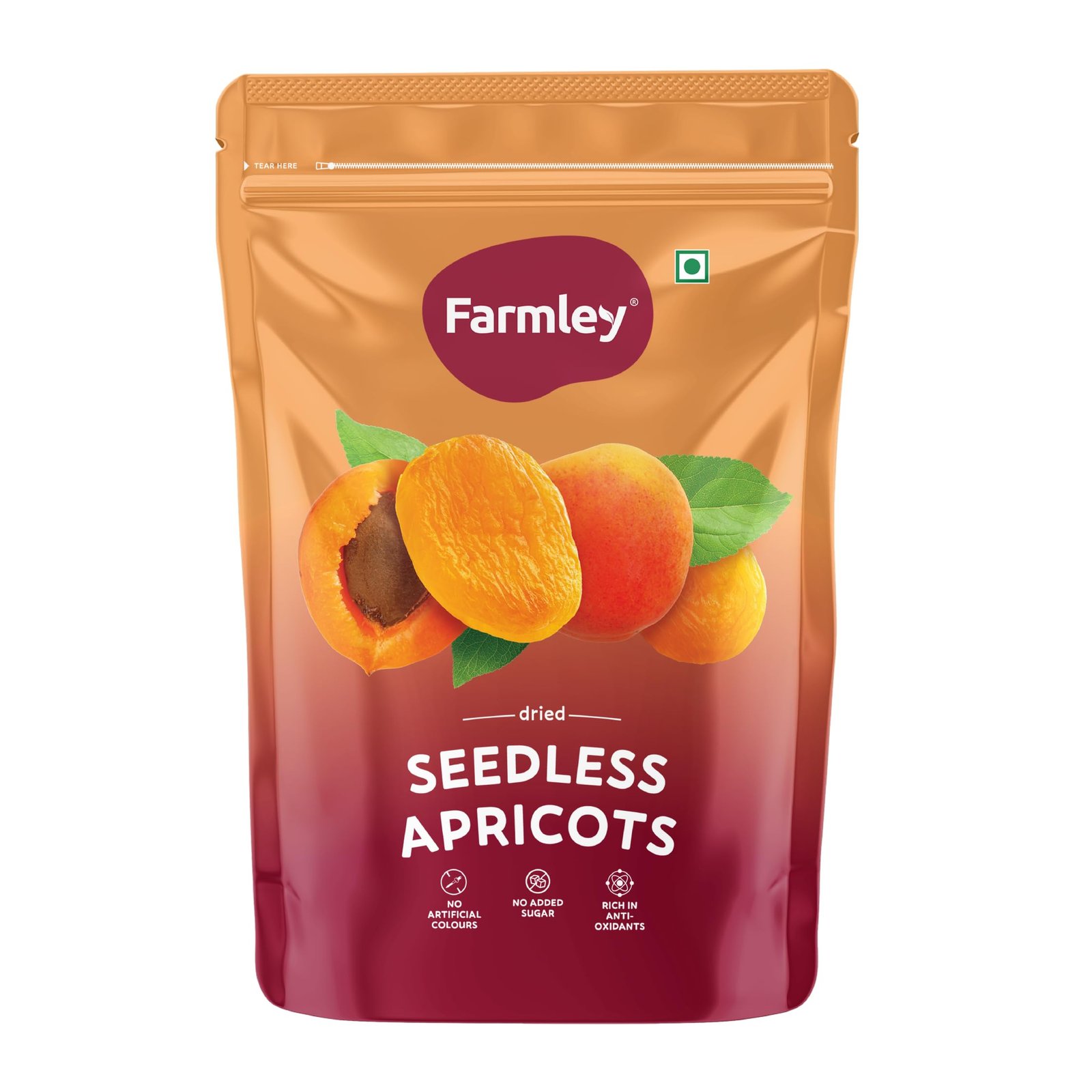 Farmley Premium Turkish Dried Apricots | 180g | Exotics Apricots Dry Fruits, Seedless Apricots, Khumani (Pack of 1)