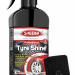 SHEEBA TYRE SHINE Polish with foam applicator pad for Cars & Bikes, Original Back to Black look, Long Lasting Results, for Rubber, Plastic Parts, Prevents Premature Ageing, Dullness, Non Greasy: 250mL