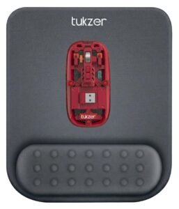 Tukzer Gel Mouse Pad Wrist Rest Memory-Foam Ergonomic Mousepad| Cushion Wrist Support & Pain Relief| Suitable for Gaming, Computer, Laptop, Home & Office Non-Slip Rubber Base (Grey)