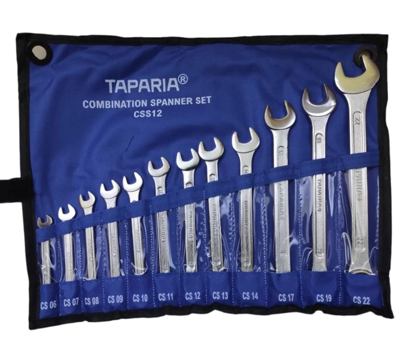 Taparia Combination Spanner Set 12pc Wrench Chrome Vanadium CSS12