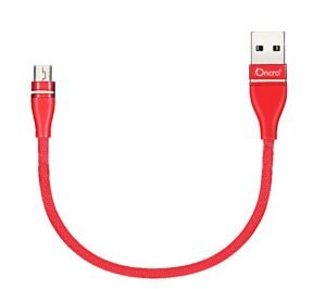 Red Short 25cm Micro USB Cable Fast Charging Nylon Braided Power Bank Wire Unbreakable Cord 20W 480Mbps Data Sync for Android Phone Kindle PS4 TV Stick Raspberry Pi Chromecast Tablet