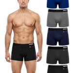 SWAGR 5 Pack Men’s Super Combed Cotton Underwear Trunks | Classic TruComfort Fit | Powered by ZincShield Anti-Bacterial Tech | Aerflo Breathability | 4-Way FlexStretch | SOXCO Style SG05