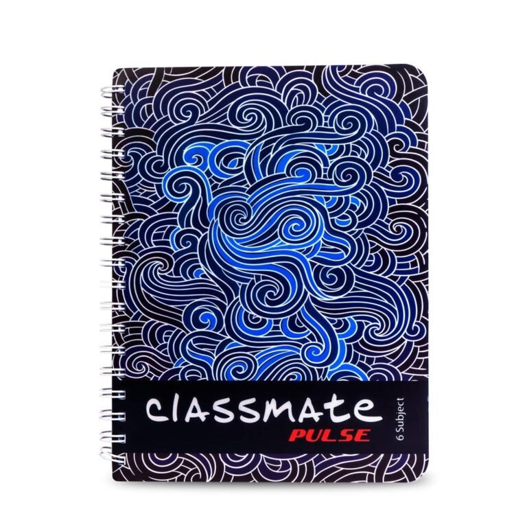 Classmate Pulse 6 Subject Notebook – Unruled, 300 Pages, Spiral Binding, 240mm*180mm