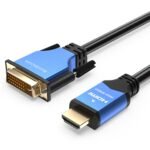 BlueRigger HDMI to DVI Cable (3FT, High-Speed, Bi-Directional Adapter Male to Male, DVI-D 24+1, 1080p, Aluminum Shell) – Compatible with Raspberry Pi, Roku, Xbox One, PS5/PS4, Graphics Card